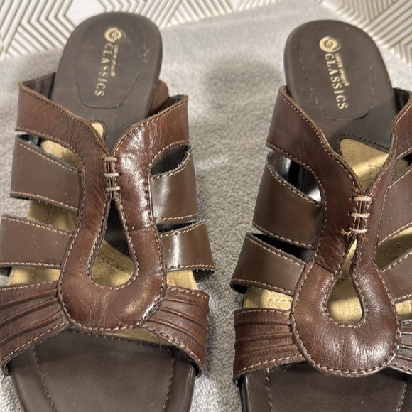 Earth Spirit sandals Melany Dark Brown Leather Sandals women’s size 10 slip on - Picture 7 of 12
